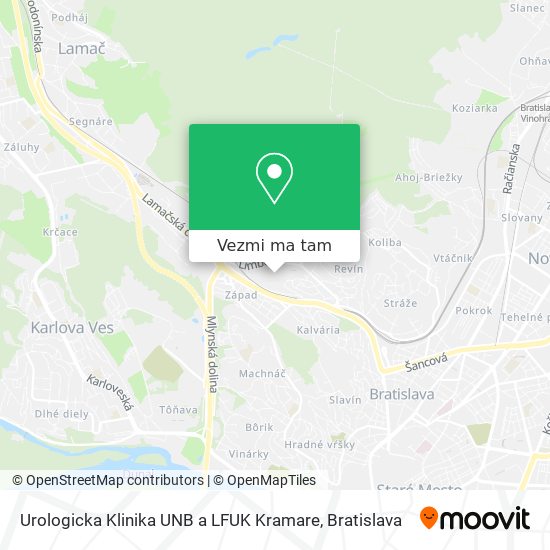 Urologicka Klinika  UNB a LFUK Kramare mapa