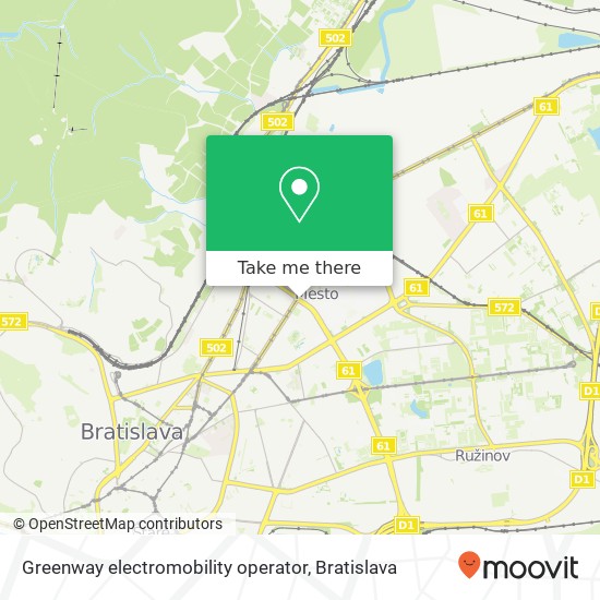 Greenway electromobility operator mapa