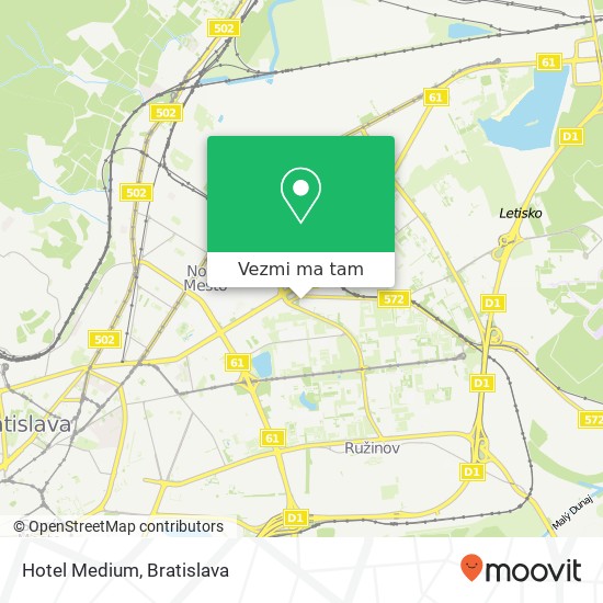 Hotel Medium mapa