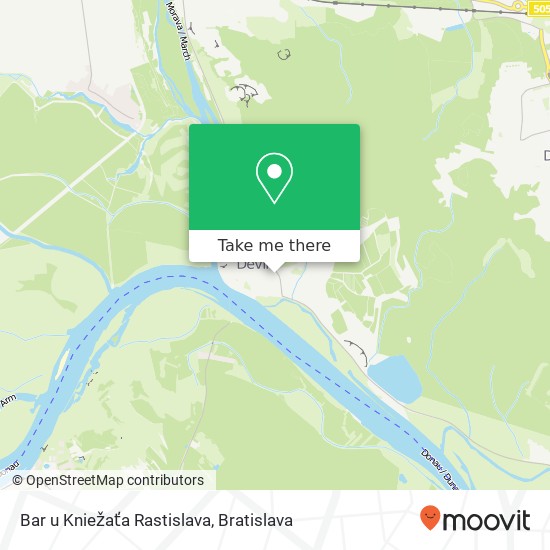 Bar u Kniežaťa Rastislava mapa