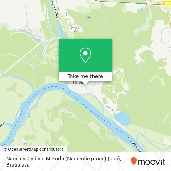 Nám. sv. Cyrila a Metoda (Námestie práce) (bus) mapa