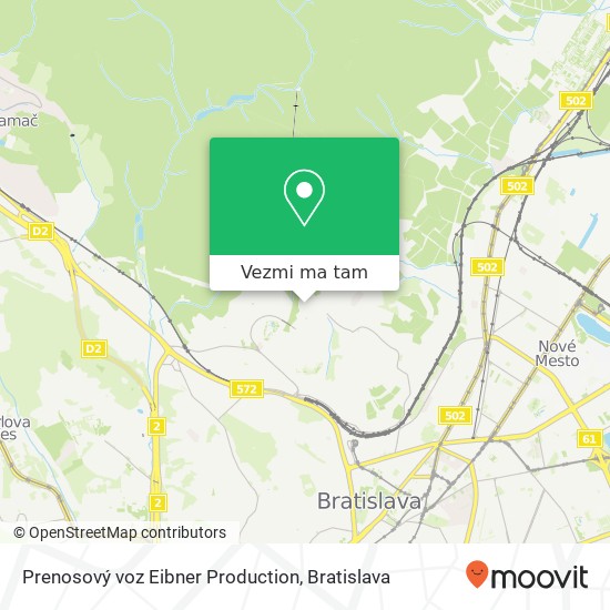 Prenosový voz Eibner Production mapa