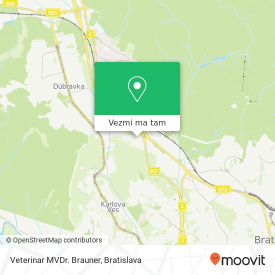 Veterinar MVDr. Brauner mapa