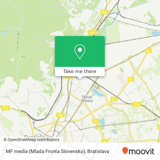 MF media (Mlada Fronta Slovensko) mapa