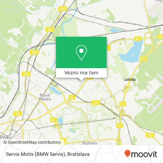 Servis Motiv (BMW Servis) mapa