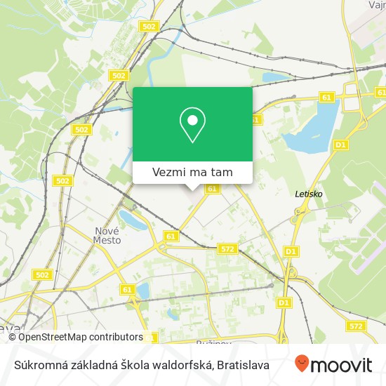 Súkromná základná škola waldorfská mapa