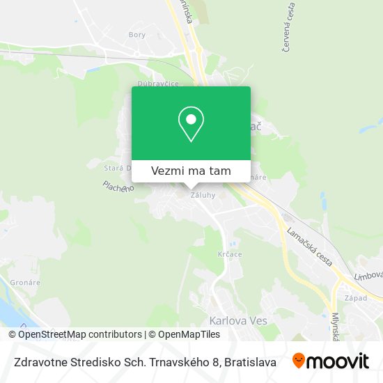 Zdravotne Stredisko Sch. Trnavského 8 mapa