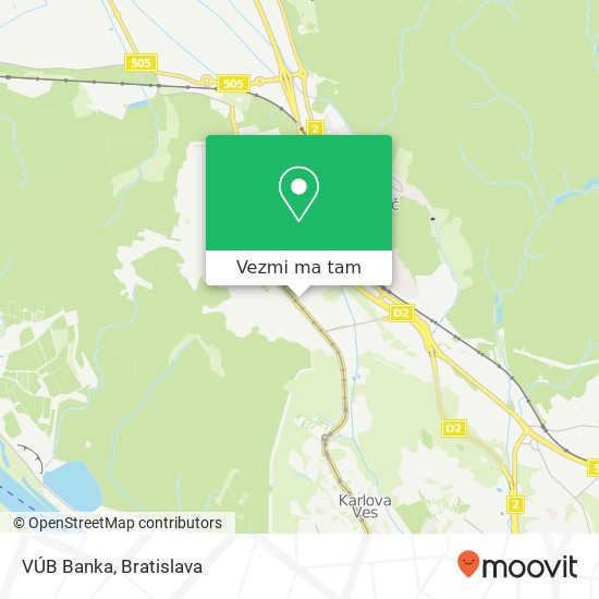 VÚB Banka mapa