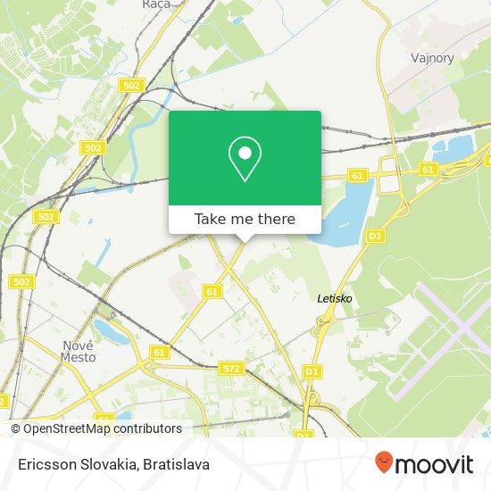 Ericsson Slovakia mapa