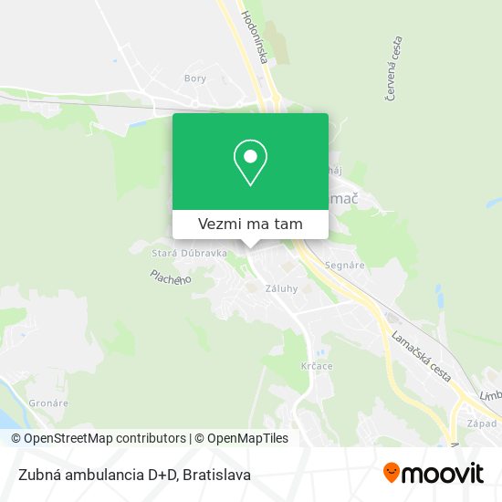 Zubná ambulancia D+D mapa