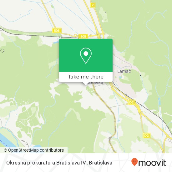 Okresná prokuratúra Bratislava IV. mapa