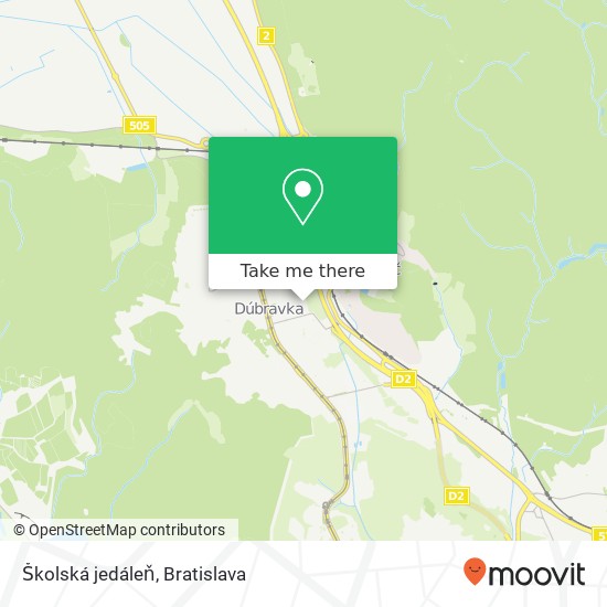 Školská jedáleň mapa