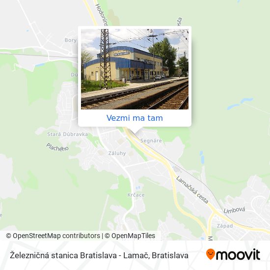 Železničná stanica Bratislava - Lamač mapa