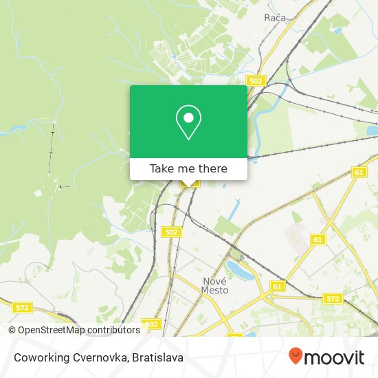 Coworking Cvernovka mapa