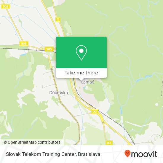 Slovak Telekom Training Center mapa