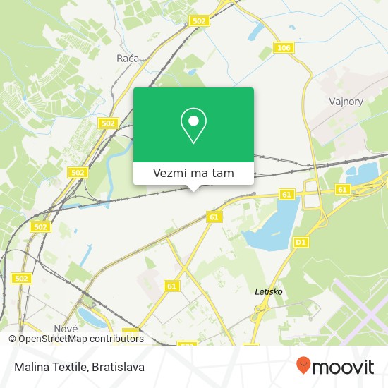 Malina Textile mapa