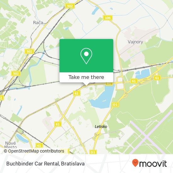 Buchbinder Car Rental mapa