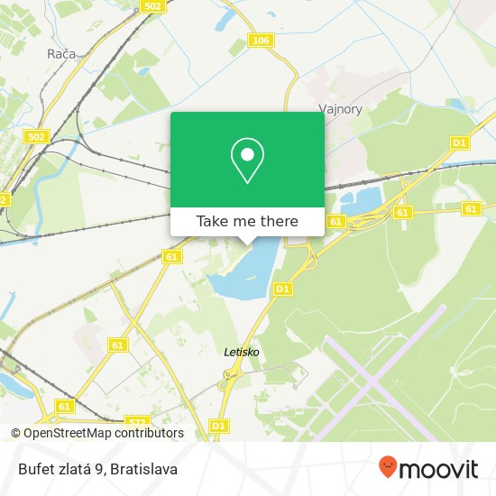 Bufet zlatá 9 mapa