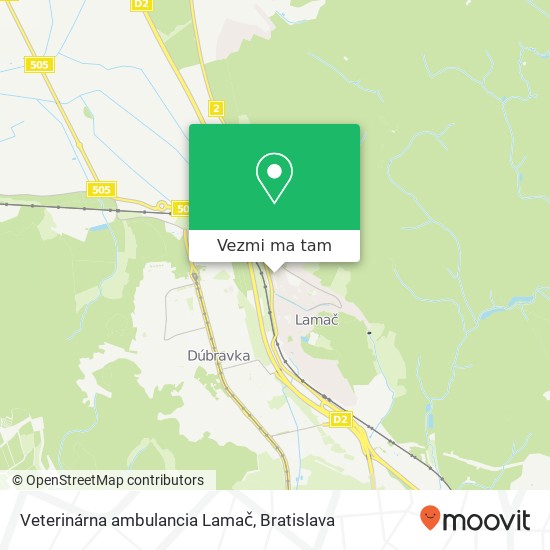 Veterinárna ambulancia Lamač mapa