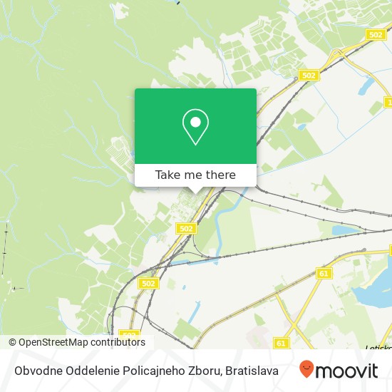 Obvodne Oddelenie Policajneho Zboru mapa