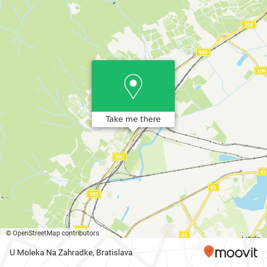 U Moleka Na Zahradke mapa