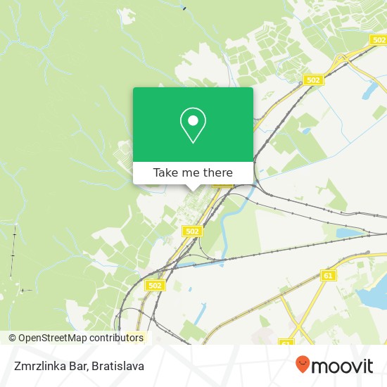 Zmrzlinka Bar mapa