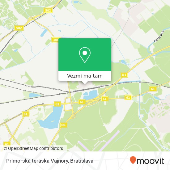 Prímorská teráska Vajnory mapa