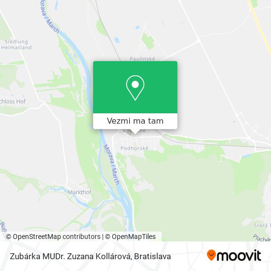 Zubárka MUDr. Zuzana Kollárová mapa