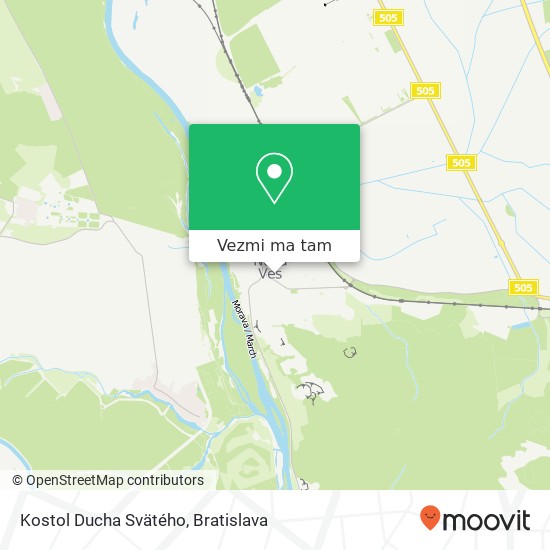 Kostol Ducha Svätého mapa