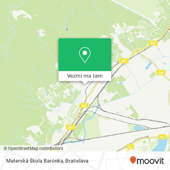 Materská škola Barónka mapa