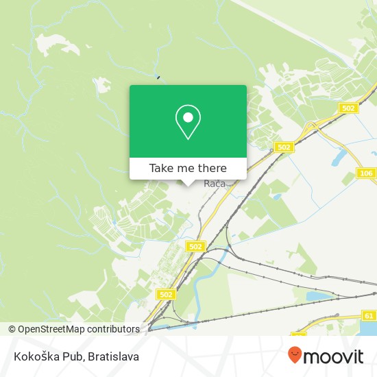 Kokoška Pub mapa