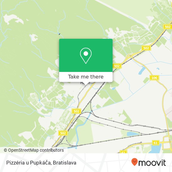 Pizzéria u Pupkáča mapa