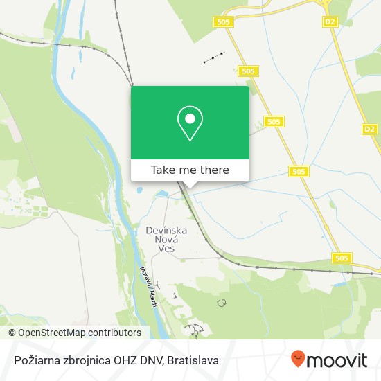 Požiarna zbrojnica OHZ DNV mapa