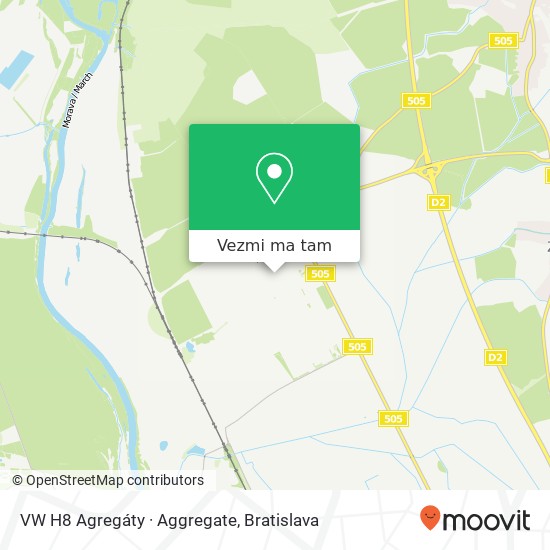 VW H8 Agregáty · Aggregate mapa