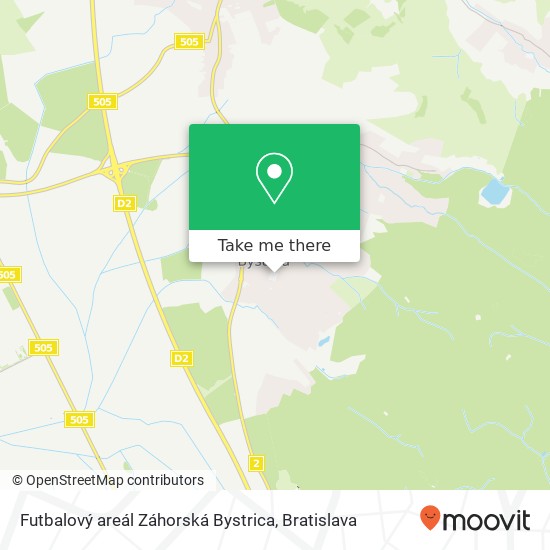 Futbalový areál Záhorská Bystrica mapa