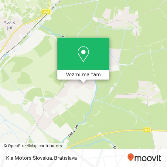 Kia Motors Slovakia mapa
