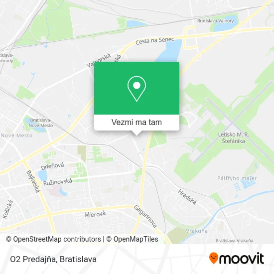 O2 Predajňa mapa