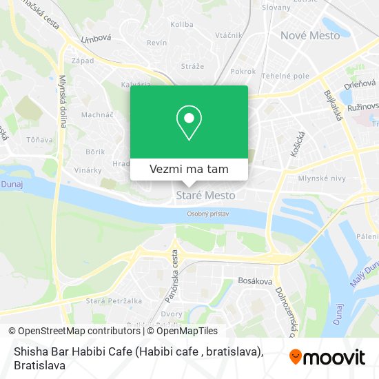 Shisha Bar Habibi Cafe (Habibi cafe , bratislava) mapa