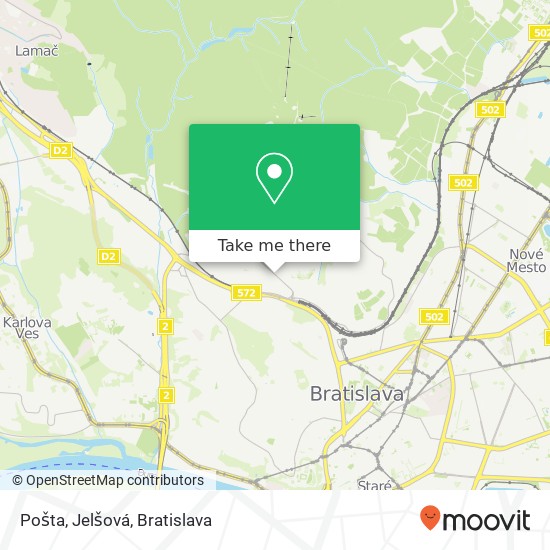 Pošta, Jelšová mapa