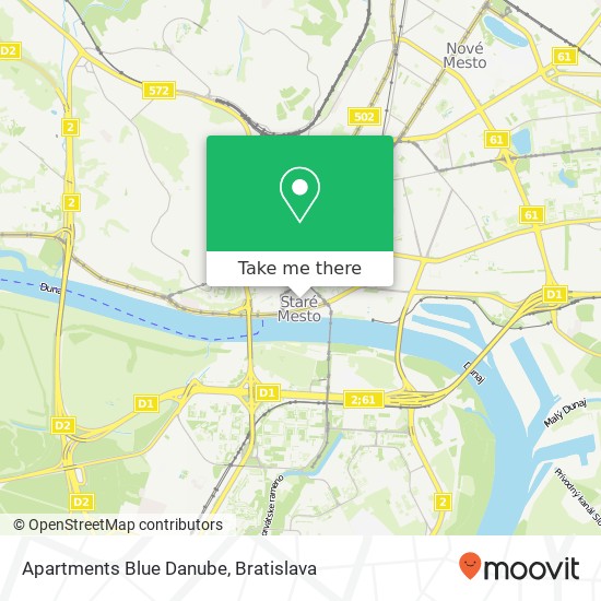 Apartments Blue Danube mapa