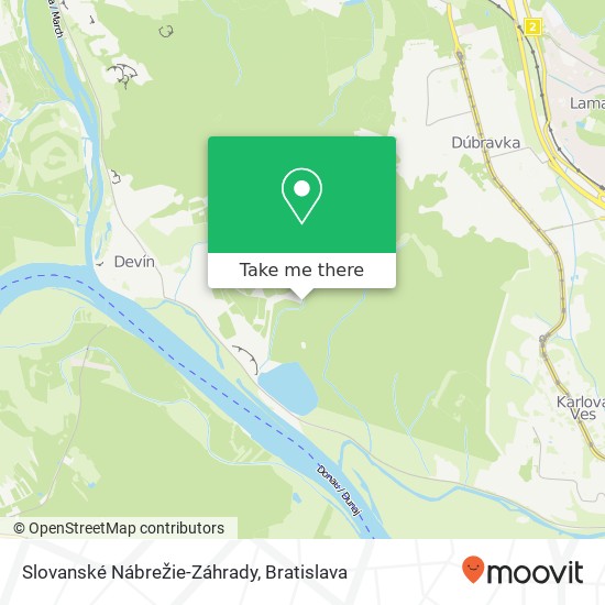 Slovanské Nábrežie-Záhrady mapa