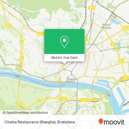 Cinska Restauracia Shanghai mapa