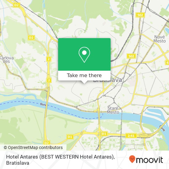 Hotel Antares (BEST WESTERN Hotel Antares) mapa