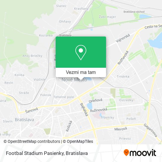 Footbal Stadium Pasienky mapa