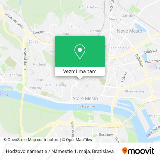 Hodžovo námestie / Námestie 1. mája mapa