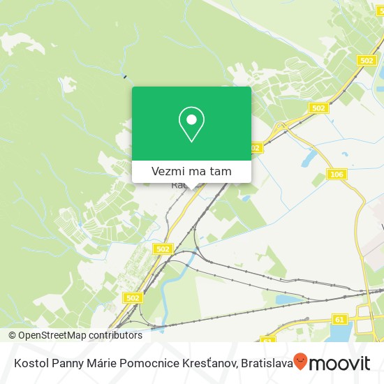 Kostol Panny Márie Pomocnice Kresťanov mapa