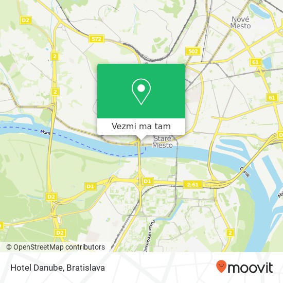 Hotel Danube mapa