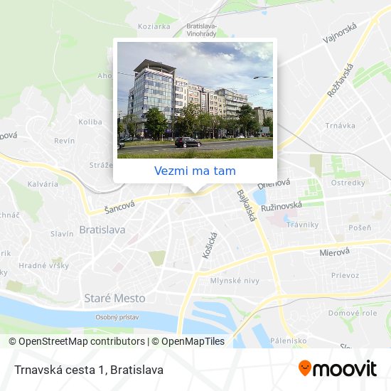 Trnavská cesta 1 mapa