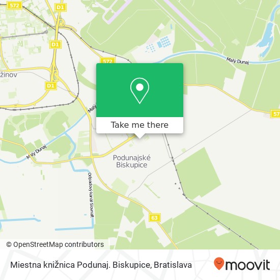 Miestna knižnica Podunaj. Biskupice mapa