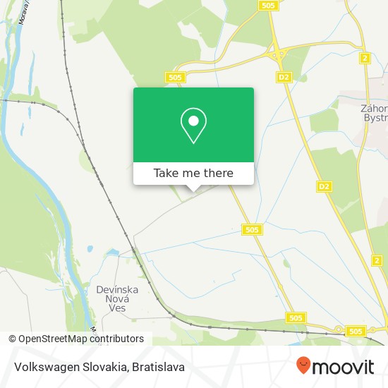 Volkswagen Slovakia mapa